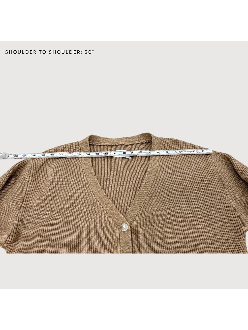 Peppermayo Orla Knit Cardigan Sweater Taupe S/M - Picture 8 of 9